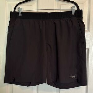 Skora men’s black lined 7” inseam running shorts size XL